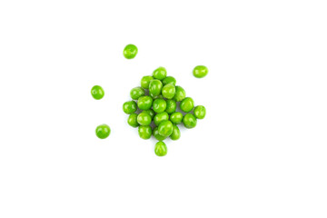 Pile of green wet pea