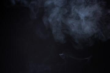 Smoke on black background overlay design element