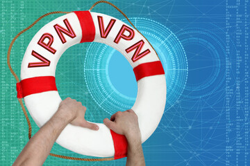dollar icon on a virtual display, on a technological background, using a network interface, blue...