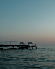 pier on blue hour