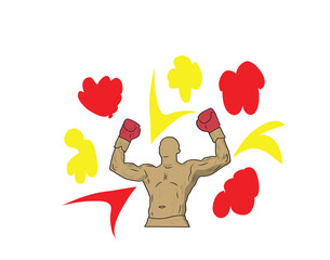 Boxer Simple Flat Illustration 