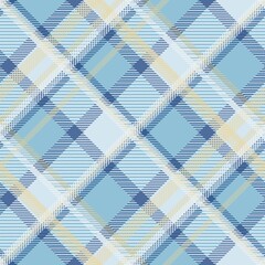 Tartan seamless pattern, blue and white, can be used in the design of fashion clothes. Bedding sets, curtains, tablecloths, notebooks, gift wrapping paper