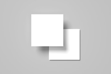 Square Business Card Blank Mockup