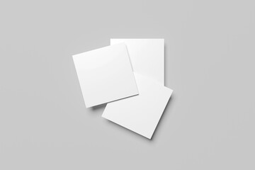 Square Business Card Blank Mockup