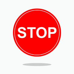 Stop Icon - Prohibition Vector, Sign and Symbol for Design, Presentation, Website or Apps Elements. 