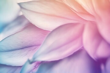 Fototapeta premium Soft colorful flower petals. close up with gradient. Generative AI