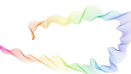 Abstract backdrop with wave gradient lines