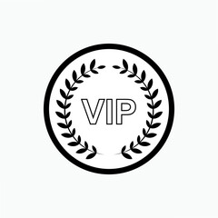 VIP Icon. Very Important Person or Priority Illustration As A Simple Vector and Trendy Symbol for Design and Websites, Presentation or Mobile Application.     