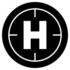 helipad icon. helicopter landing pad icon PNG image