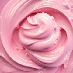 Cream texture background. Cosmetic cream pink color skin care product generation al