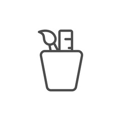 simple art icon in black color