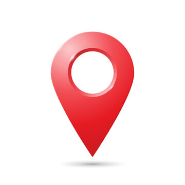 Realistic geolocation map pin code icon. The geolocation icon is dark gray with highlights, shadows and a yellow insert on a gradient background. Vector EPS 10.