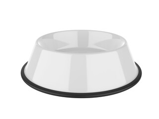 Blank pet feeder bowl template, 3d render illustration.