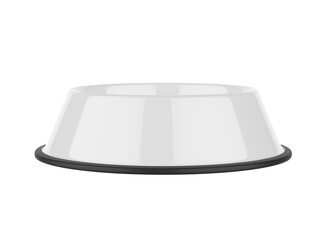 Blank pet feeder bowl template, 3d render illustration.