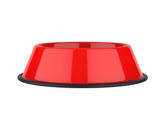 Blank pet feeder bowl template, 3d render illustration.