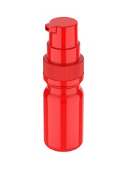 Blank pump cosmetic container mockup, 3d render illustration.
