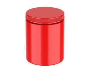 Blank cosmetics plastic jar container for branding and mockup, 3d render illustration.