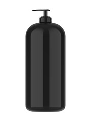 Blank pump cosmetic container mockup, 3d render illustration.