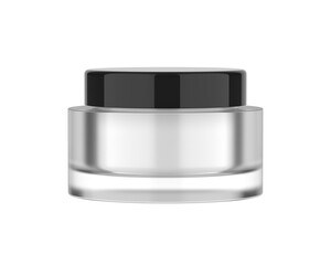 Blank cosmetic cream and gel jar for branding and mockup, 3d illustration. 