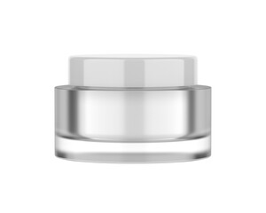 Blank cosmetic cream and gel jar for branding and mockup, 3d render illustration. 