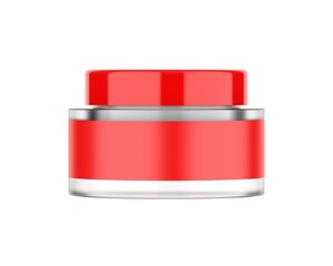Blank cosmetic cream and gel jar for branding and mockup, 3d render illustration. 