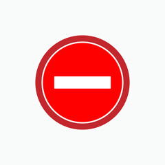 Stop Icon. Prohibition Vector Sign & Symbol. 