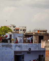 Clothes Drying on a roof, Jaipur