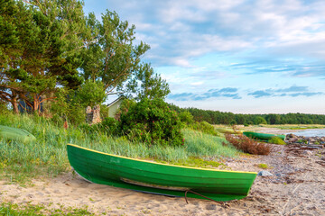 Baltic Sea sandy coastline. Estonia