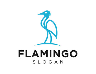 Logo about Flamingo on a white background. created using the CorelDraw application.