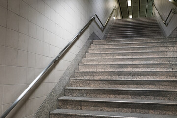 Modern Staircase at the subway station or international airport.