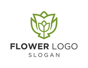 Logo about Flower on a white background. created using the CorelDraw application.