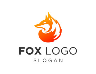 Logo about Fox on a white background. created using the CorelDraw application.