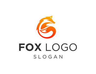 Logo about Fox on a white background. created using the CorelDraw application.
