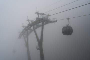 Clouds in the cable car