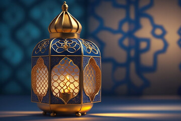 Fototapeta Muslim holy month Ramadan Kareem concept created with ai generative tools obraz