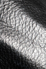 Silver Distressed Leather Crumbled Old Texture Folds For Background