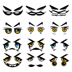Set of eyes expressions vector file