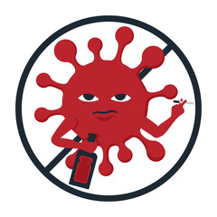 Detox funny sign - drinking and smoking bacteria