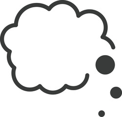 thought icon. filled thought icon from artificial intellegence collection. flat glyph vector isolated on white background. Editable thought symbol can be used web and mobile