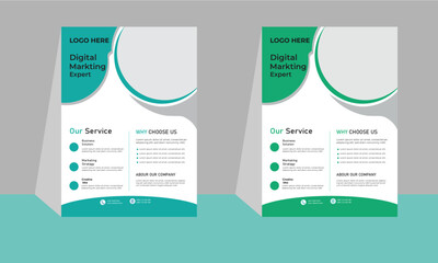Corporate creative  business flyer template design.