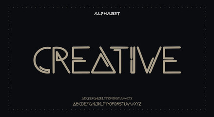 creativeAbstract Fashion Best font alphabet. Minimal modern urban fonts for logo, brand, fashion, Heading etc. Typography typeface uppercase lowercase and number. vector illustration full Premium look
