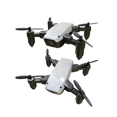 3d rendering mini drone camera perspective view
