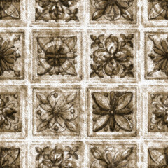 Gorgeous seamless mediterranean tile background seamless pattern ceramic design. Portuguese ceramic tiles inspired.