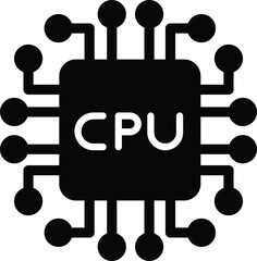 Cpu Vector Icon Design Illustration