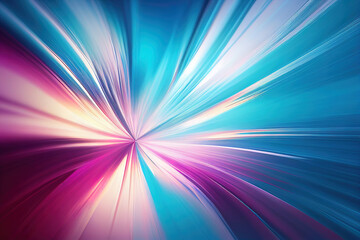Motion colorful background with pink and blue lines. Generative AI