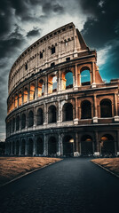 Fototapeta na wymiar Colosseum Rome. Generative AI.