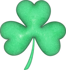 3D three leaf clover shamrock