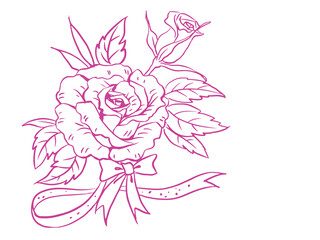 bouquet of roses vector for card decoration illustration