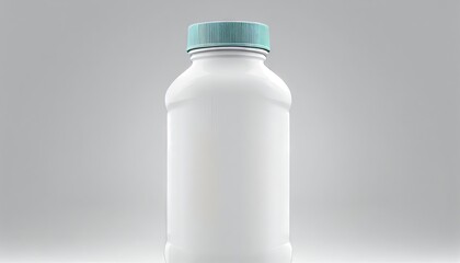 Mockup of plastic bottle isolated on white background. Can be used for medical, cosmetics. Generative AI