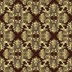 Indian ornament pattern .Can be used for designer wallpapers, for textile, packaging, printing or any desired idea. Different elements of paisley.Vector Image. Seamless image. 
